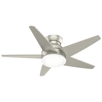 Casablanca 44" Hunter Isotope Matte Nickel Led Ceiling Fan In White