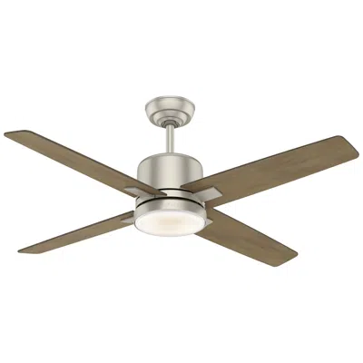 Casablanca 52"  Axial Painter Pewter Led Ceiling Fan With Wall Control In Brown
