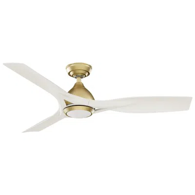 Casablanca 54"  Elise Alturas Gold Led Ceiling Fan With White Blades