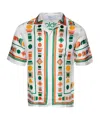 Casablanca Playful Eagle Silk Shirt In White