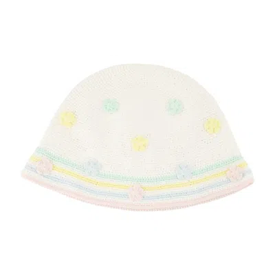 Casablanca A-aw25-hat-095-01 Kawaii Crochet Bucket Hat In White