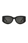 Casablanca Mens Black Yellow Ew-020-01w Wavy Acetate Sunglasses In Black & Yellow
