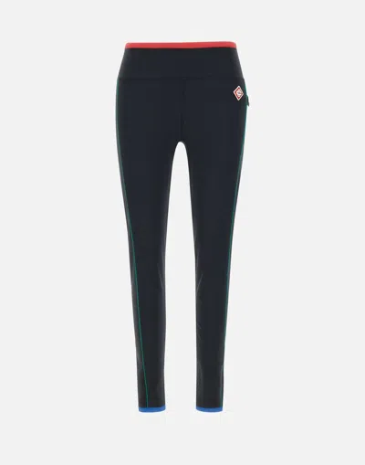 CASABLANCA CASABLANCA ACTIVEWEAR LEGGINGS WITH CONTRAST PIPING