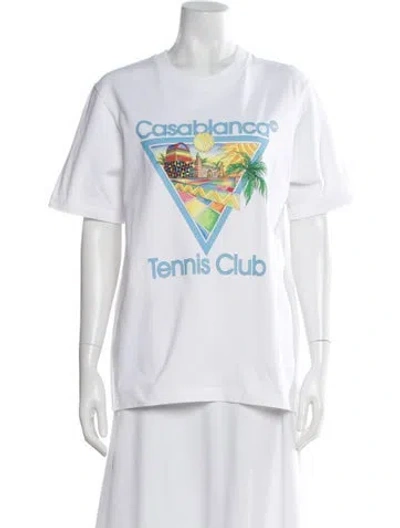 Pre-owned Casablanca Afro Cubism Graphic Print T-shirt In White