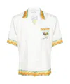Casablanca White Logo Monogram Pattern Shirt In White