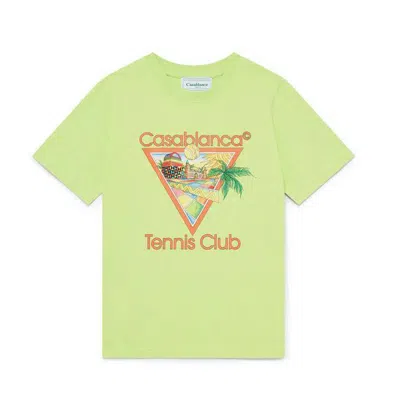 Pre-owned Casablanca Afro Cubism Tennis Club T-shirt - Light Green