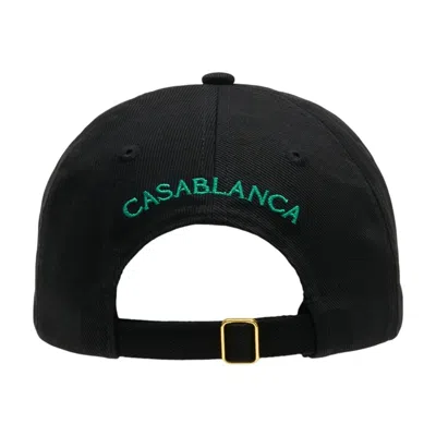Casablanca A-hat-002-03 Logo-embroidered Cotton Baseball Cap In Black
