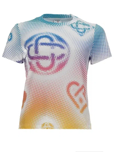 Casablanca Airbrush Smiley Graphic Organic Cotton T-shirt In Animal Print