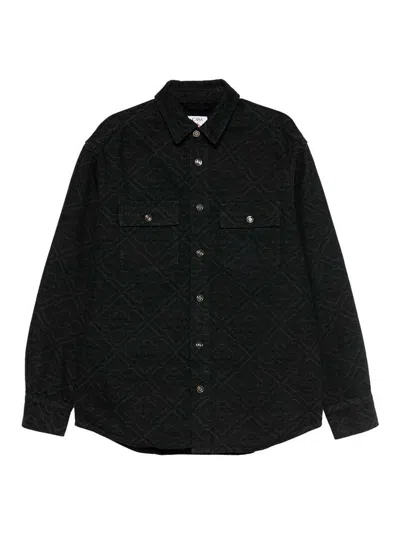 Casablanca All-over Monogram Shirt In Black Cotton