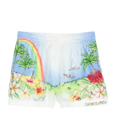 Casablanca Aloha Swim Shorts In Multi