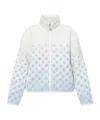 Casablanca Alphabet Pattern Zipper Hoodie In White