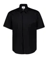 Casablanca Short Sleeve Poplin Shirt With Chest Pocket In Black