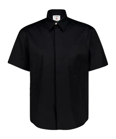 Casablanca Alphabet Short Sleeve Shirt In Black