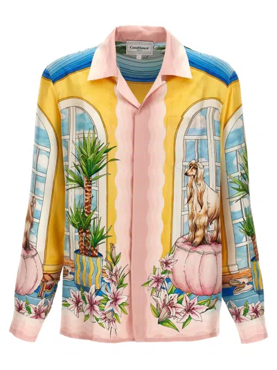 Casablanca Appartement Dans Les Airs Silk Shirt In Non Definito