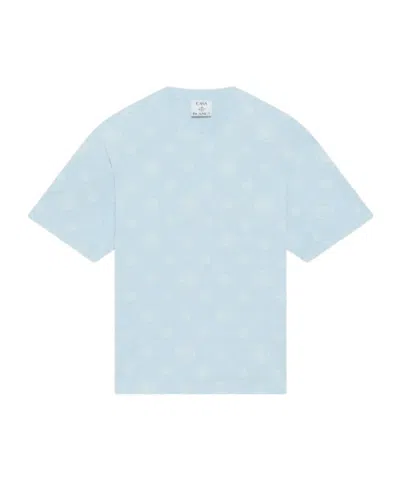 Casablanca Applique Monogram Oversized Short Sleeve T-shirt In Blue