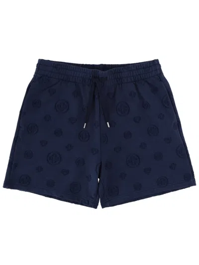 Casablanca Applique Monogram Sweatshorts In Blue
