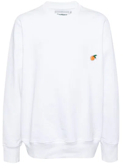 Casablanca Appliqué Sweatshirt In Weiss