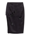 Casablanca Floral-detail Midi Skirt In Black