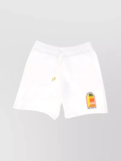 Casablanca Arch Logo Sweatshort Gradient In White