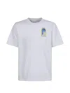 Casablanca Cotton Crew Neck Graphic Print T Shirt In White