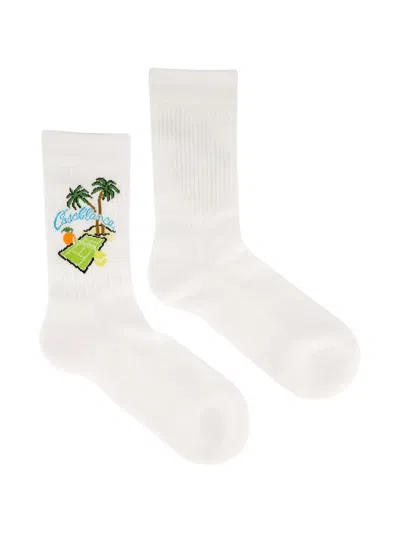 Casablanca Astral Plane Logo-intarsia Socks In Multi