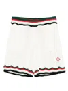Casablanca Men Athletic Shorts With Striped Detail In White