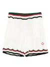 Casablanca Men Athletic Shorts With Striped Detail In White