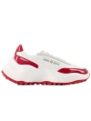 Casablanca Atlantis Sneakers  - White/navy - Leather In Red
