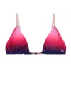 Casablanca Gradient-effect Bikini Top In Red