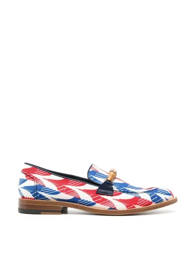 Casablanca Aviator Houndstooth Envelope Loafers In Multi