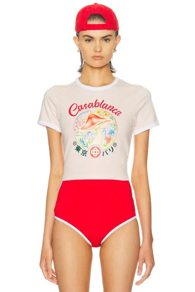 Casablanca Baby Tee In White