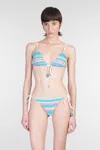 Casablanca Stripe Towelling Bikini Top