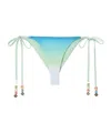 Casablanca Gradient-effect Bead-embellished Bikini Bottoms In Multi