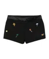 Casablanca Motif-embroidered Tailored Shorts In Black