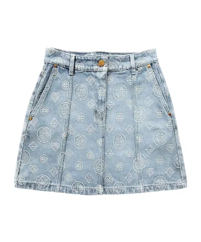 Casablanca Belt Loop Shorts In Gray