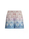 Casablanca Women Gradient Heart Monogram Silk Shorts In Multi