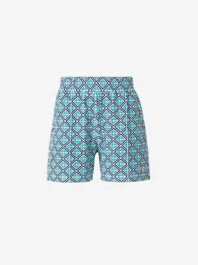Casablanca Bermuda Towelling Monogram In Blue