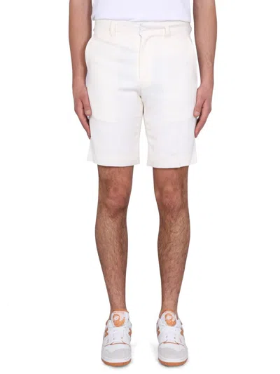 Casablanca White Wool Bermuda Shorts Men
