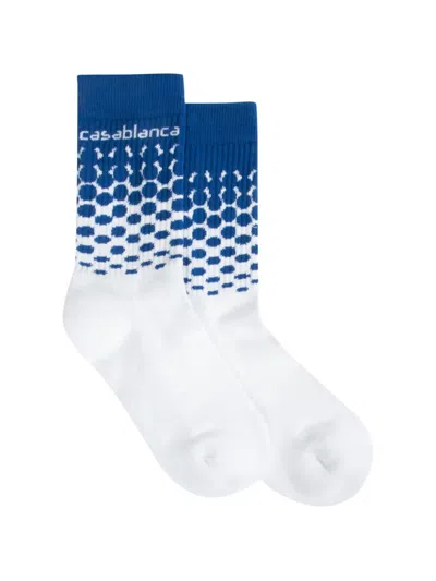 Casablanca White Beyond Destiny Gradient Socks In Multi