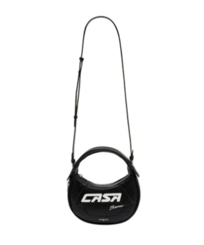 Casablanca Biker Zipped Shoulder Bag In Black