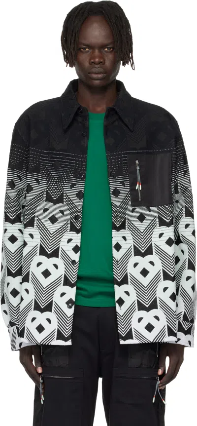 Casablanca Geometric Jacquard Gradient Overshirt In Multi
