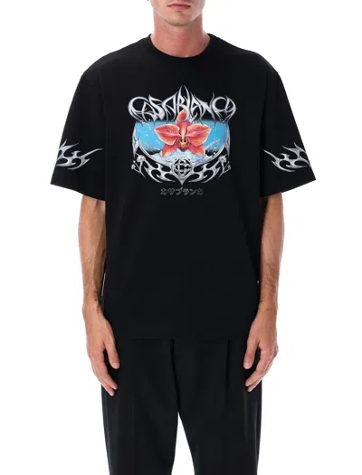 CASABLANCA CASABLANCA BLACK BLADES OVERSIZED GRAPHIC T-SHIRT
