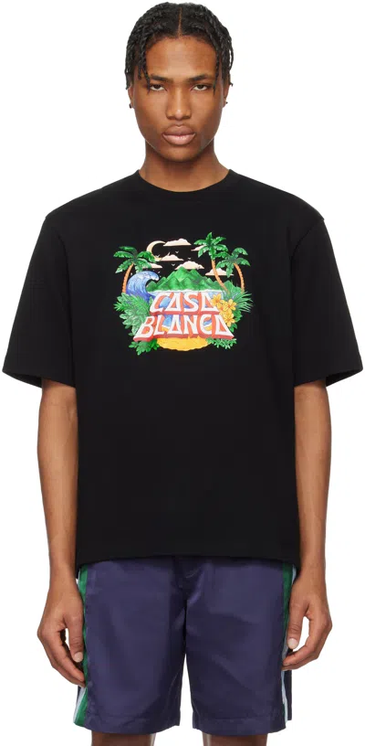 Casablanca Black 'casa' Beach Wave T-shirt