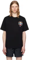 Casablanca Casa Way Mountain Printed Organic Cotton-jersey T-shirt In Black