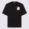 Casablanca Crew Neck Graphic Print Short Sleeves In Black