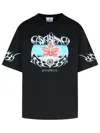 Casablanca Blades Printed Organic Cotton-jersey T-shirt In Black