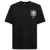 Casablanca Graphic Emblem T-shirt In Soft Organic Cotton In Black
