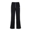 Casablanca Black Pants With All-over Embossed Monogram And Drawstring Waist In Black