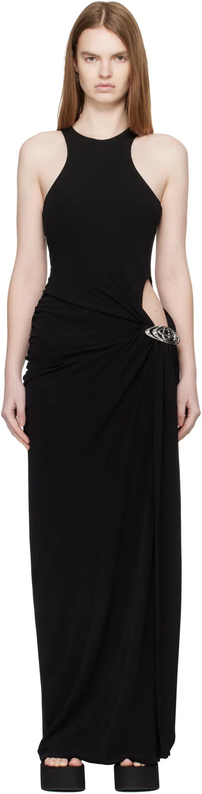 Casablanca Flowing Sleeveless Dress In Black