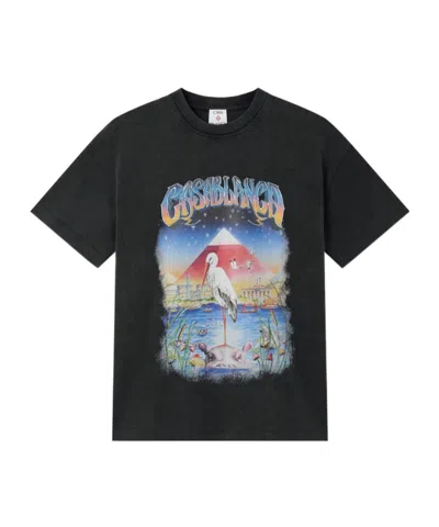 Casablanca Black Egypt As It Was Oversized Short Sleeve Tshirt
